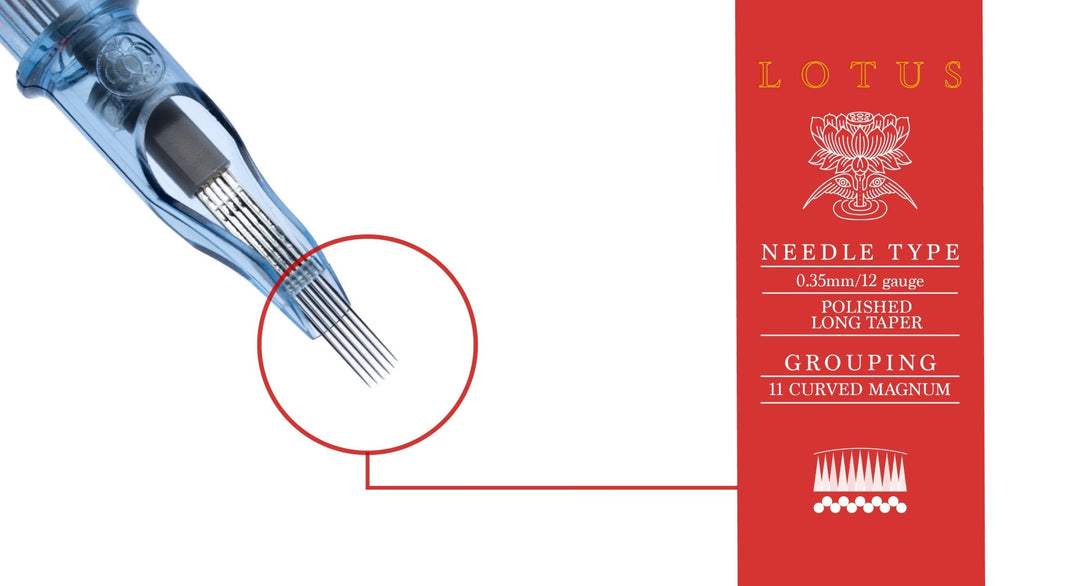 Lotus Cartridges Curved Magnum Medium Taper 11CMLT - Tattoo Needle Cartridge