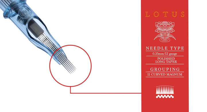 Lotus Cartridges Curved Magnum Medium Taper 11CMLT - Tattoo Needle Cartridge
