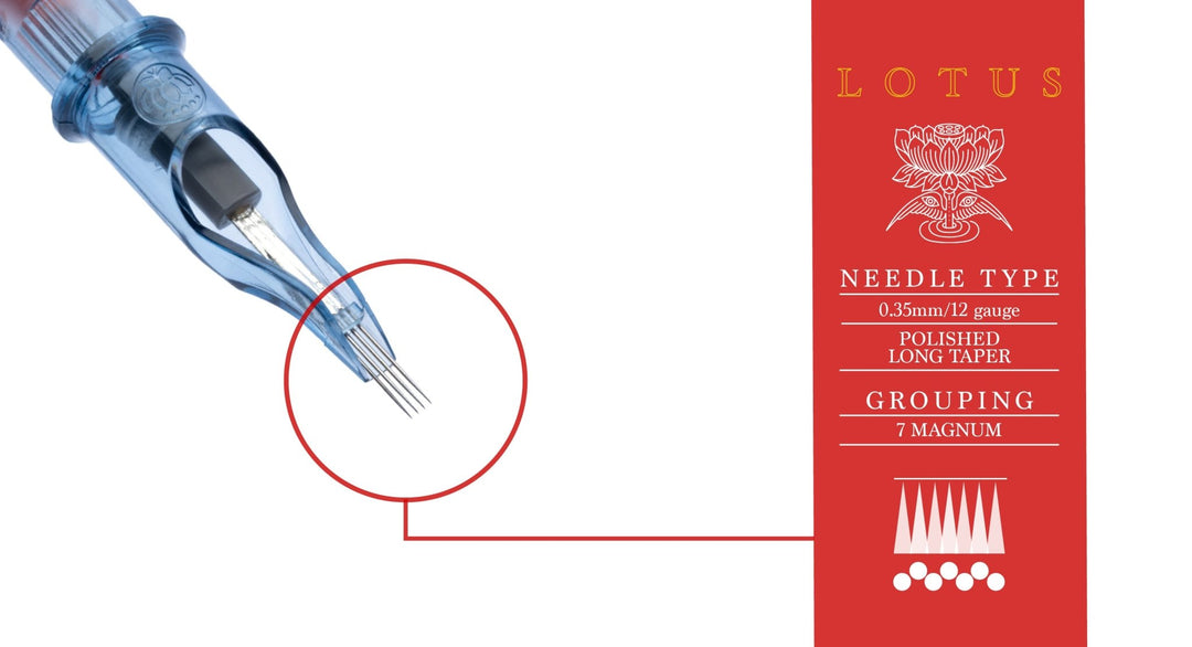 Lotus Cartridges Magnum Long Taper 7MLT- Tattoo Needle Cartridge - Zubi Supply