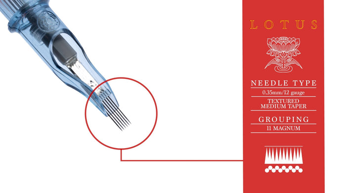 Lotus Cartridges Magnum Medium Taper 11M - Tattoo Needle Cartridge - Zubi Supply
