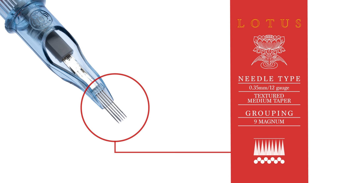Lotus Cartridges Magnum Medium Taper 9M - Tattoo Needle Cartridge - Zubi Supply