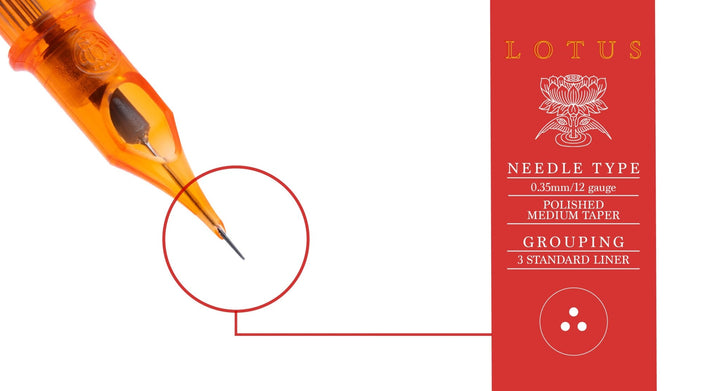 Lotus Cartridges Straight Liner 3SL - Tattoo Needle Cartridge - Zubi Supply title