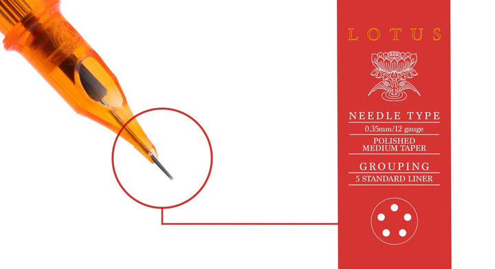 Lotus Cartridges Straight Liner 5SL - Tattoo Needle Cartridge - Zubi Supply