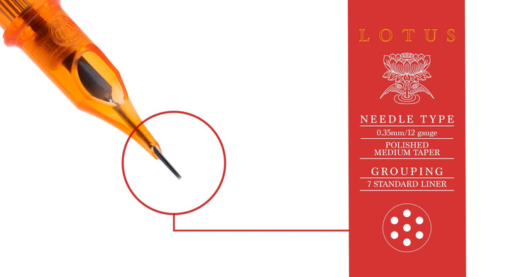 Lotus Cartridges Straight Liner 7SL - Tattoo Needle Cartridge - Zubi Supply