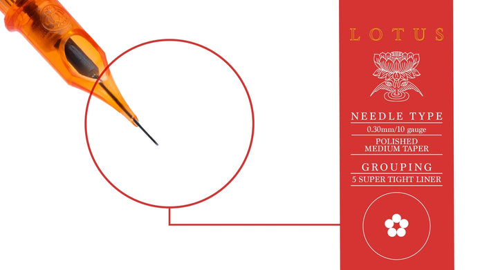 Lotus Cartridges Super Tight Liner STL5 - Tattoo Needle Cartridges - Zubi Supply
