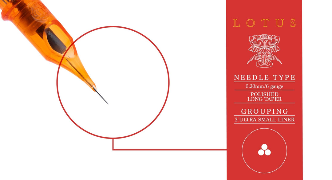 Lotus Cartridges Ultra Small Liner USL3- Tattoo Needle Cartridge - Zubi Supply
