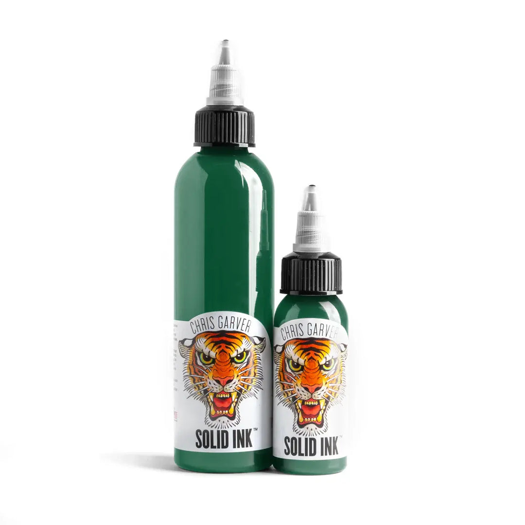 two Bottles of Solid Ink Green tip in a white background