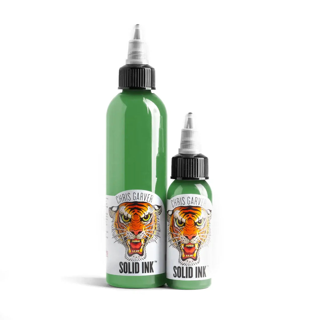 two Bottles of Solid Ink Chris Garver Matcha in a white background